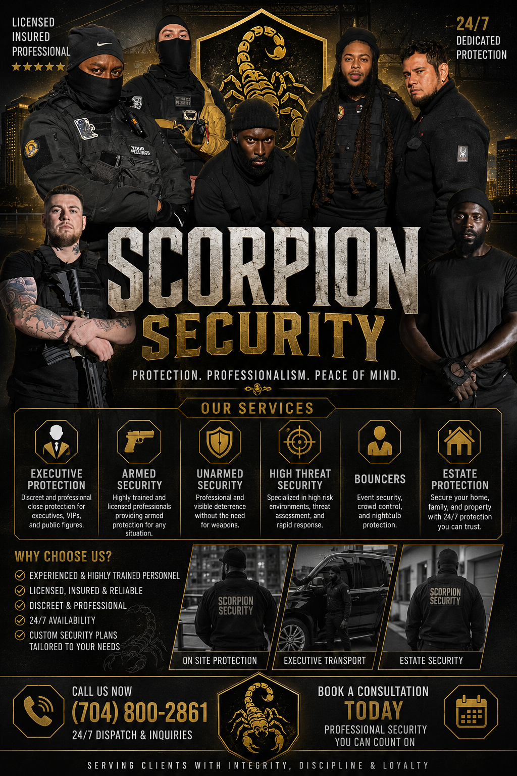 Scorpion Security services flyer